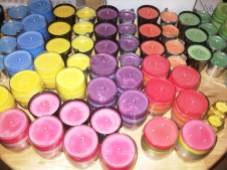 The latest batch of soy wax candles. The workshop smells wonderful!