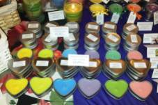 NEW Heart shaped Rapeseed wax candles, available in a raninbow of colours